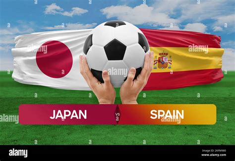 Japan Vs Spain National Teams Soccer Football Match Competition Concept