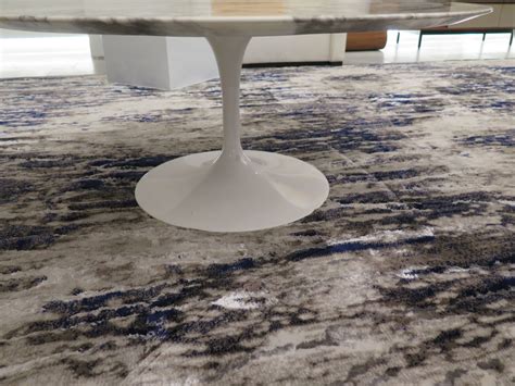 Knoll Hwpw Vc Me786 Eero Saarinen Stone Low Coffee Table Made In