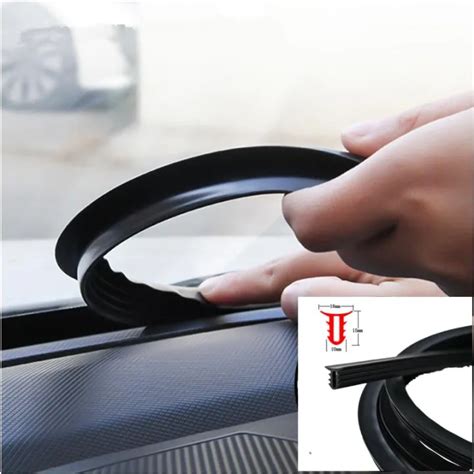 1 6M U Type Car Rubber Sound Seal Strip Dashboard Insulation Auto