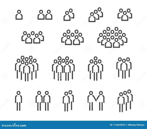 People Icons Set Stock Illustration Illustration Of Hierarchy 112663592