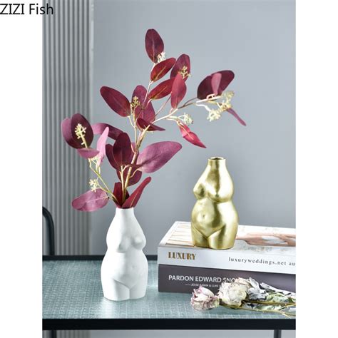 Ceramic Nude Vase Body Art Sculpture Flower Arrang Grandado