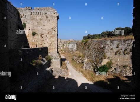 Fortifications of Rhodes, Greece Stock Photo - Alamy