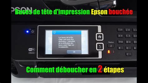 Buses de tête d impression Epson bouchée Comment déboucher en deux