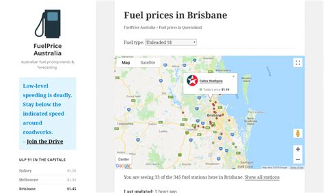 Detailed Fuel Pricing Now Available For Queensland Motorists