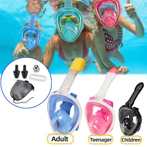 Masque Int Gral De Plong E Sous Marine Pour Enfants Et Adultes Ensemble