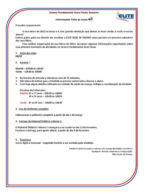 1675525745 Comunicado Volta As Aulas Efaf 2023 Ok Pdf