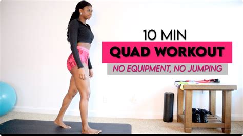 10 Min At Home Quad Workout No Jumping No Equipment Youtube