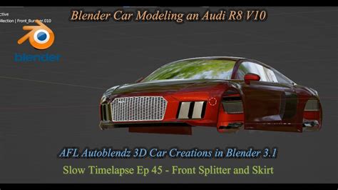 Blender Car Modeling An Audi R V Slow Time Lapse Ep Front