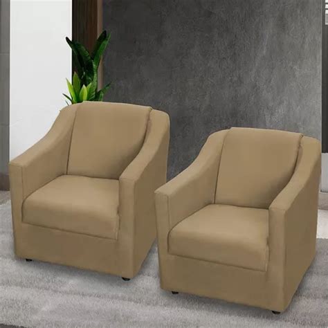 Kit de 2 sillones decorativos para oficina y recepción colores nude