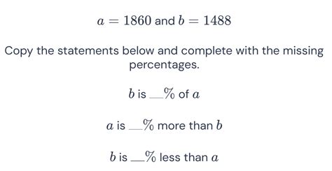 A 1860 And B 1488Copy The Statements Below And Complete With The