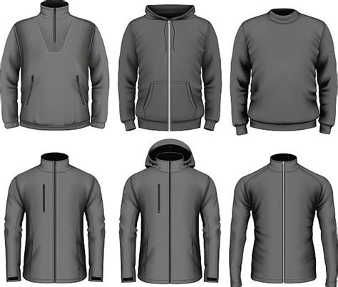 Softshell Jacket Mockup Stock Vectors Istock