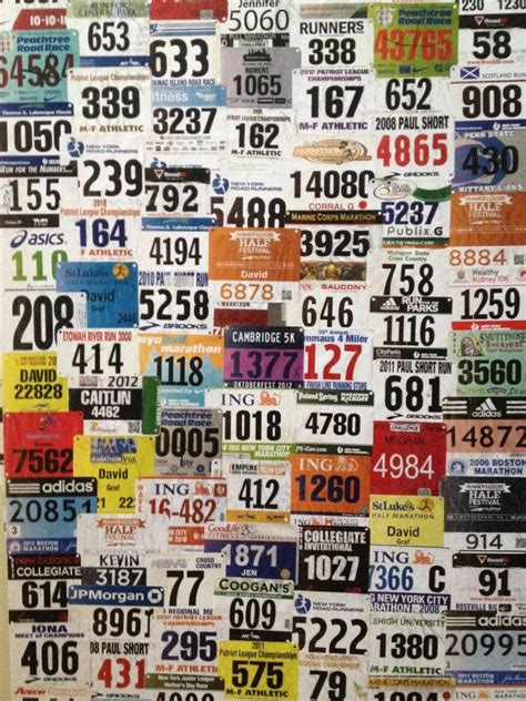 runners world bib wall