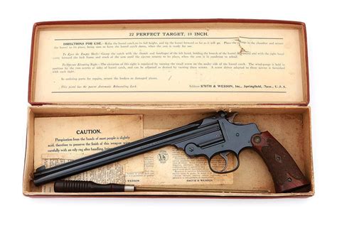 Smith And Wesson Third Model Perfected Target Pistol With Box