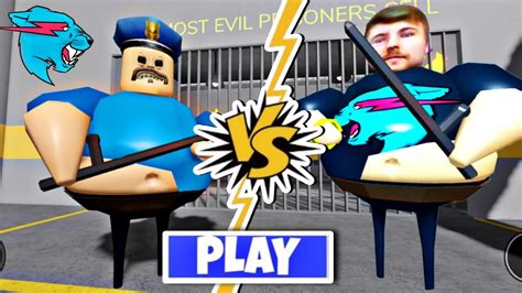 Roblox Mr Beast Vs Police Barry Person Run Roblox Obby