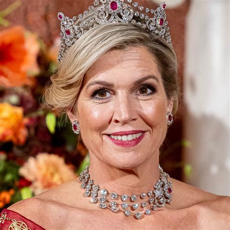 Queen Maxima Dazzles In Festive Silk Dress And Killer Heels HELLO