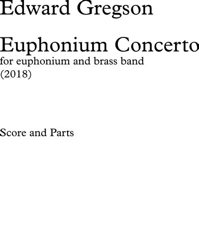 Euphonium Concerto Sheet Music by Edward Gregson | nkoda | Free 7 days ...