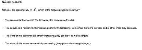 Solved Question Number 5 Consider The Sequence {an} {2n7}