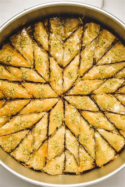 Best Turkish Baklava - Almond & Pistachio Filling - Sweetly Cakes