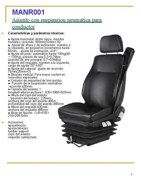 Manr Asiento Con Suspension Neumatica Para Conductor