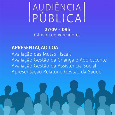 Apresentação Do Projeto De Lei Orçamentária Anual Será No Dia 27 De