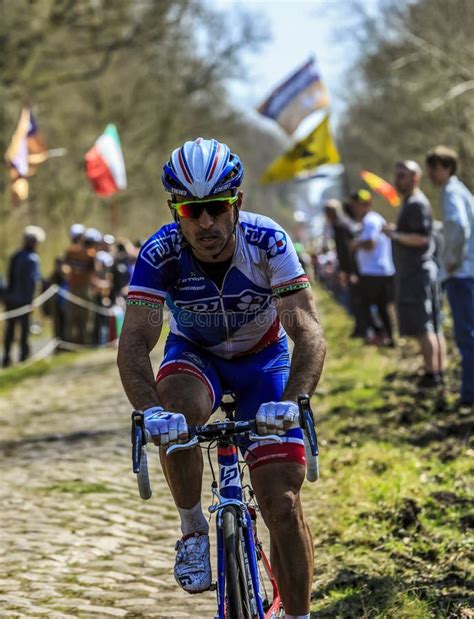 The Cyclist Murilo Antonio Fischer Paris Roubaix 2015 Editorial Photo