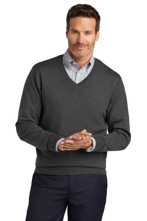 Brooks Brothers Washable Merino V Neck Sweater Product Sanmar