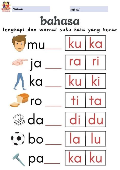 membaca dua suku kata
