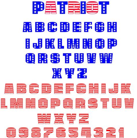 USA Font American Flag Font USA Flag Font American Font Patriotic Font ...