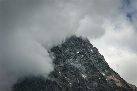 Photo of a Mountain with Clouds · Free Stock Photo