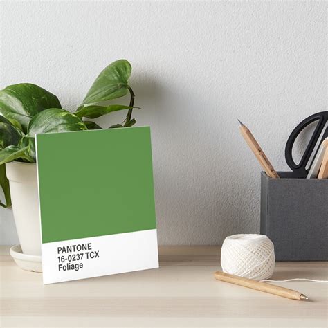 Pantone Tcx Foliage Art Board Print For Sale By Princessmi