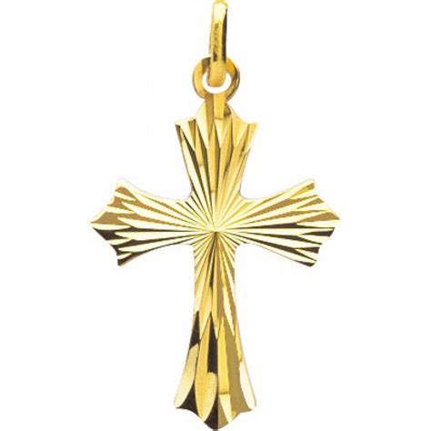 Pendentif Croix or 750 1000 jaune 18K sur Bijourama référence des