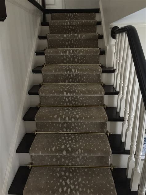 Stunning Antelope Stair Runner Transitional Staircase Chicago