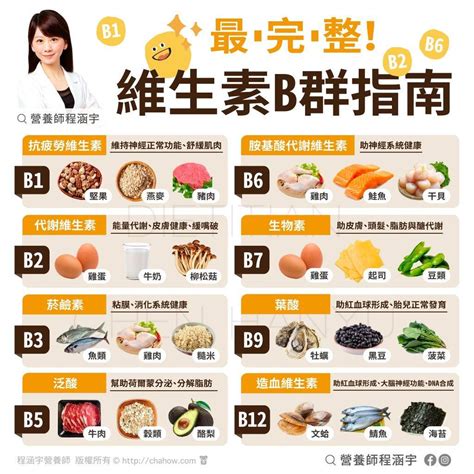 維他命b功效｜抗炎消疲勞提升代謝 8種維他命b食物指南 脫髮要吃這種！