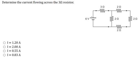 Solved Determine The Current Flowing Across The 3Ω