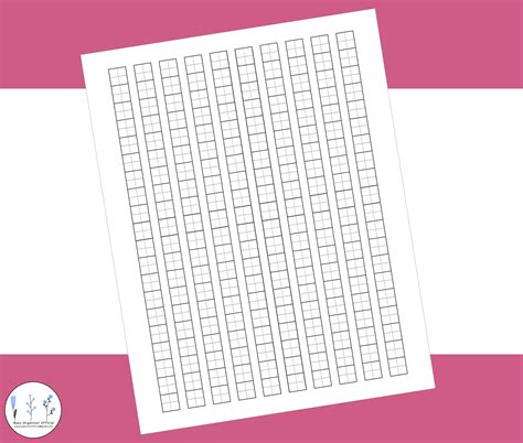 Japanese Character Writing Practice Sheet Genkouyoushi Paper Printable ...