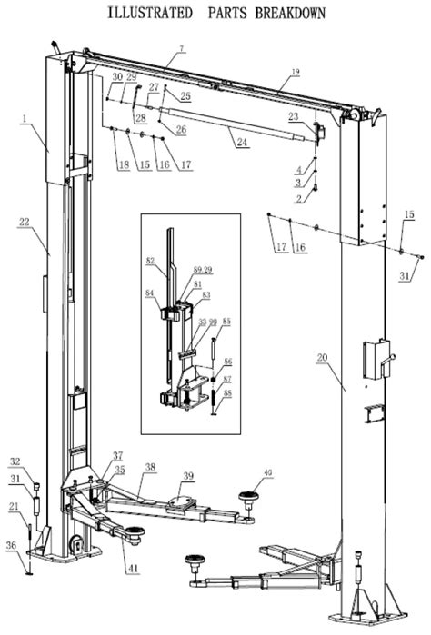 Nationwide NW 2 9KACD 9000 Pound Two Column Automotive Lift User Manual