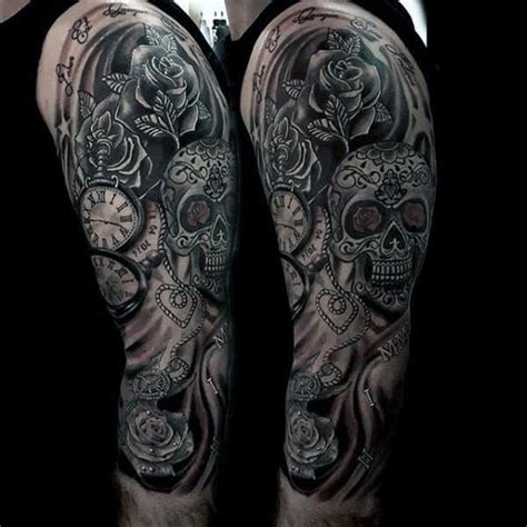 100 Sugar Skull Tattoo Designs For Men Cool Calavera Ink Ideas