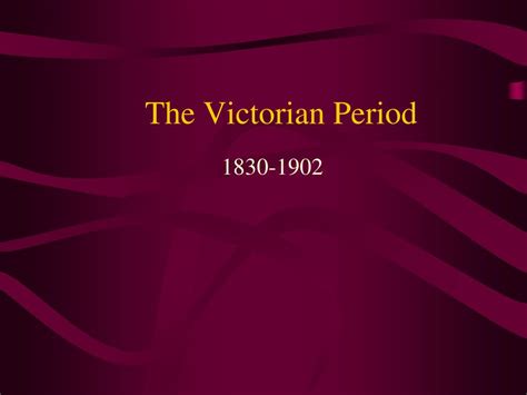 Ppt The Victorian Period Powerpoint Presentation Free Download Id