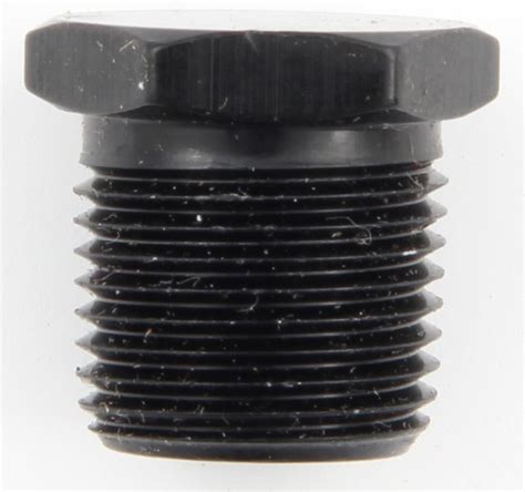 Performance Fittings Aluminum Hex Plug 1 4 NPT Pipe Black 22206BLK