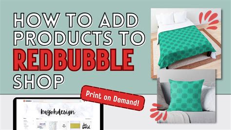 How To Upload Designs To Redbubble Shop Sell Print On Demand Products