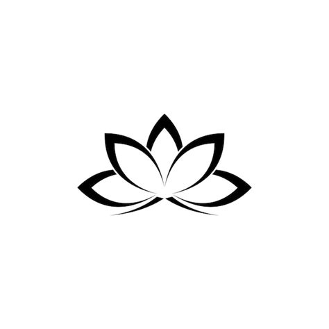 Logotipo De Flor De L Tus Linda E Modelo Vetorial Vetor Premium