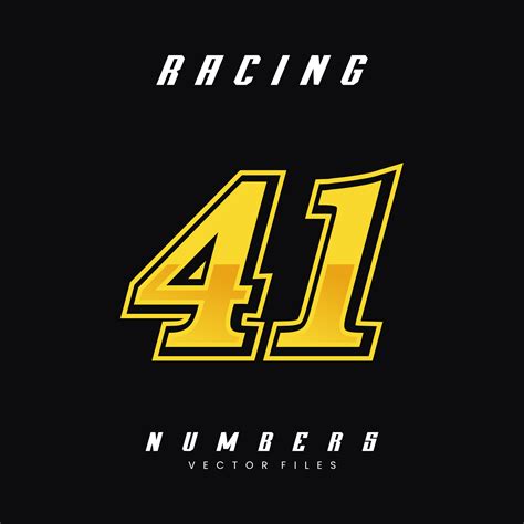 Racing Number 41 Vector Design Template 27396151 Vector Art at Vecteezy