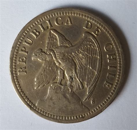 1933 Republic of Chile One Peso - M J Hughes Coins