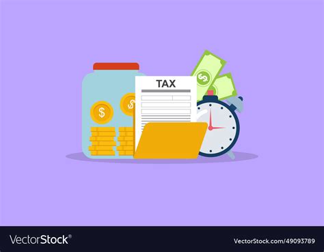 Service tax report with coins and bills logo Vector Image