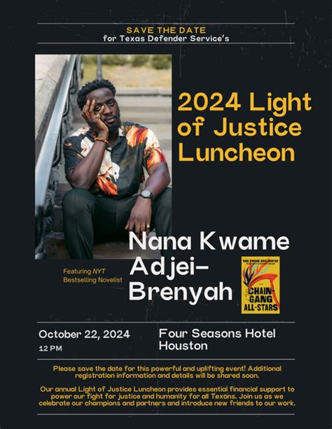 Save The Date For Tds S Light Of Justice Luncheon Featuring Nana