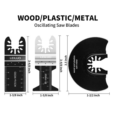 Paquete De Cuchillas Oscilantes Leiluo Para Herramientas De Madera