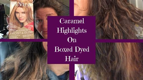 Box Dyed Hair Highlights At Home Caramel Highlights Dark Brown Hair