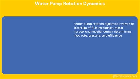 Mastering Water Pump Rotation Dynamics A Comprehensive Guide