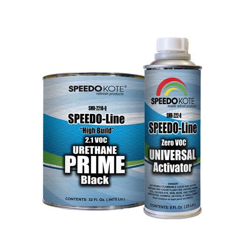 Black Automotive 21 Low Voc 2k Urethane Primer Black Quart Kit Smr 221bq222 8 Speedokote Llc