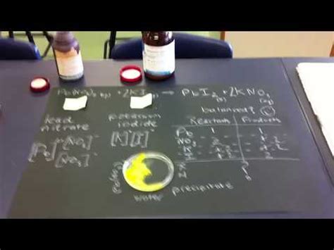 Reaction of Lead Nitrate Potassium Iodide Solutions